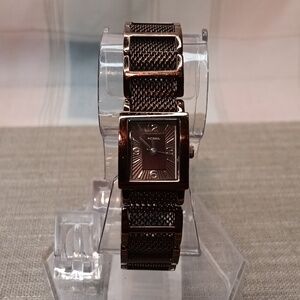 Fossil Stainless Steel Brown Mesh Detail Wrist Watch